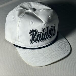 White Raiders Retro Snapback Rope Hat